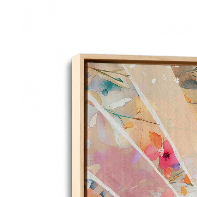 Doux soleil sur toile imprimé floral, Érable américain, H 32,75 po x l 48,75 po, 1