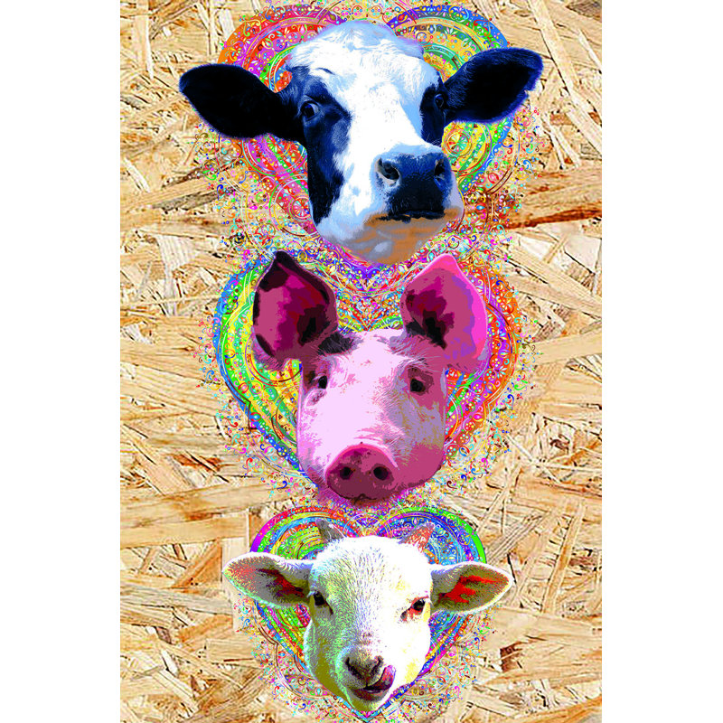Farm - No Frame Print on Wood