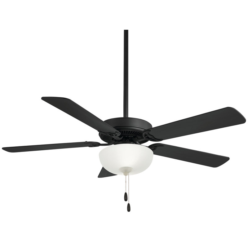 5 - Blade LED Standard Ceiling Fan and Light Kit Included, Coal