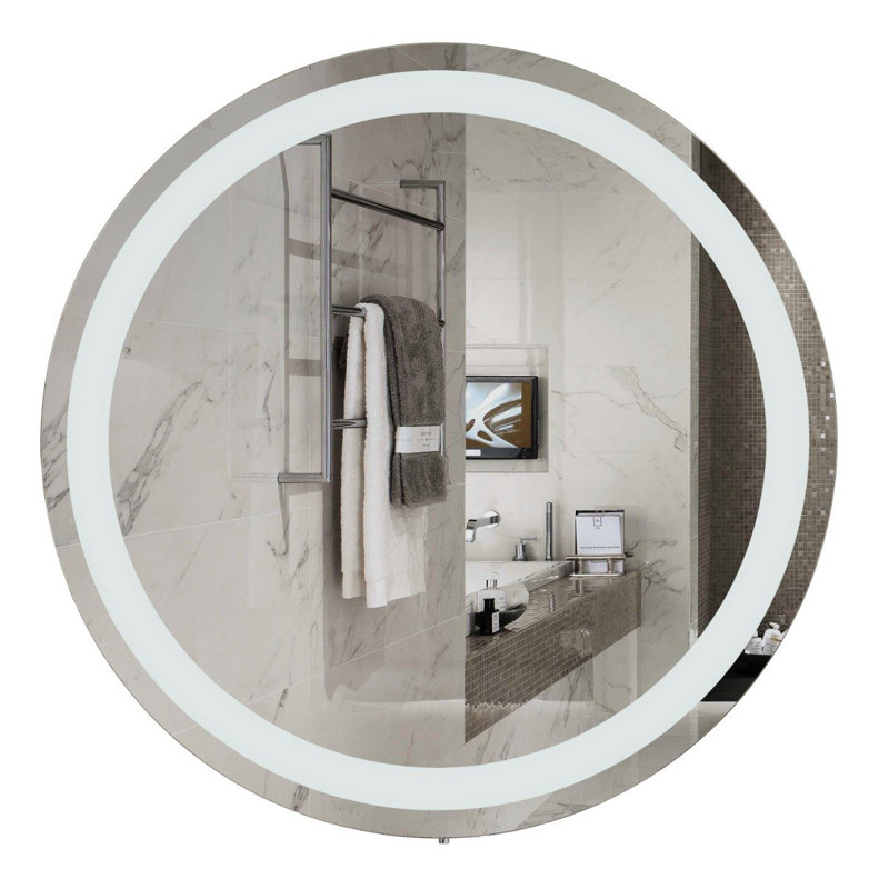 Marharita Composite Round Mirror, 24'' H x 24'' W