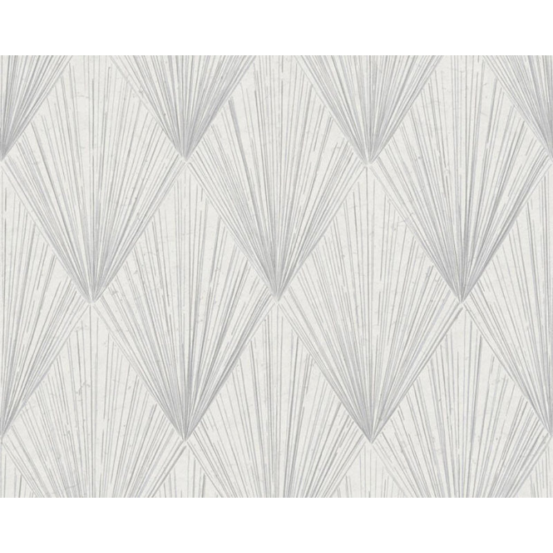 Papier peint texturé Concord, Gris / métallique / blanc