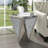 Brayan High Gloss Square End Table Mirrored Glass Top for Living Room