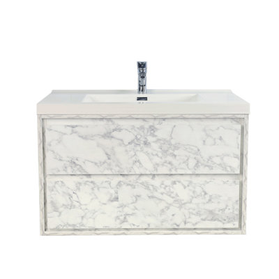 Ensemble de meuble-lavabo simple mural 42 po Azden