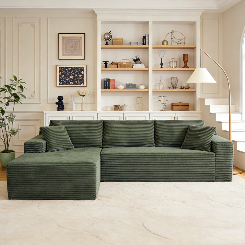 Canapé modulaire en L, Vert