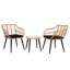 Cahn Patio 3-Piece Polyethylene Conversation Set