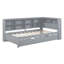 Lit de jour en bois simple avec lit gigogne simple, lit de jour avec tablette de rangement et ports de chargement USB-1947506704