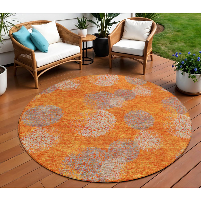 Tapis extérieur lavable à pois 8 po