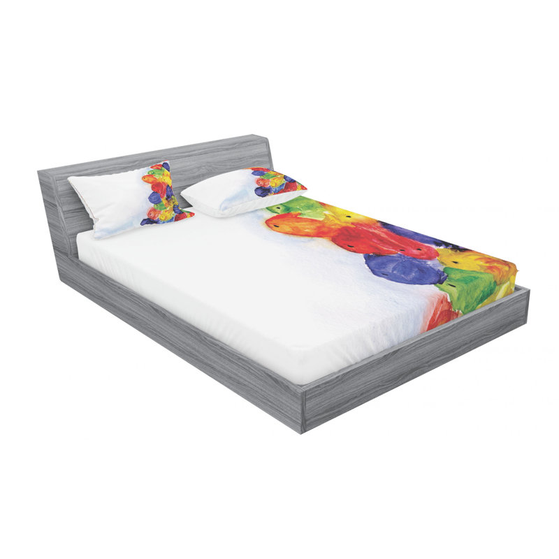 Microfiber Sheet Set, Queen Sheet Set with Fitted Sheet