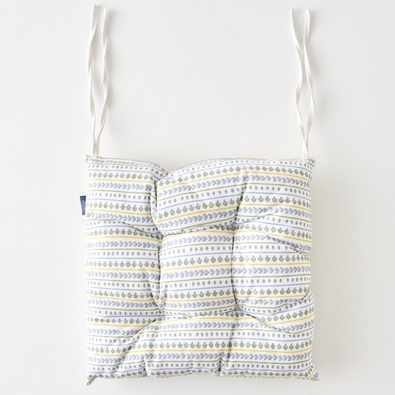 Lemoncello Striped Chair Cushion, Multicolor Striped