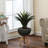 14.3" Round Planter with Stand, Indoor Outdoor Plant Pot with Drainage Hole