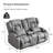 Iyed Faux Leather Home Theater Seating with Cup Holder-241821802