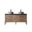 Norvell 60'' Double Bathroom Vanity with Stone Top
