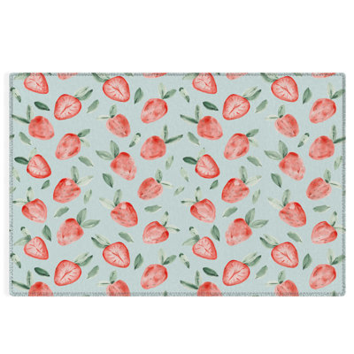 Tapis rectangulaire Caitlynn avec envers antidérapant