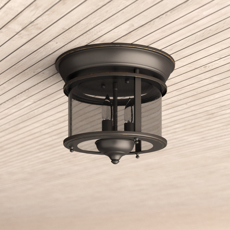Plafonnier encastré 3 lumières 11,5 po, Bronze vieilli