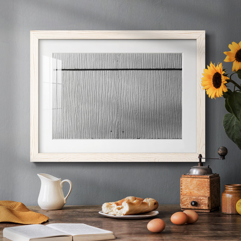 Found Textures I - Reproduction encadrée rustique avec tableau mat, H 26 po x l 38 po x P 1,5 po, Blanc