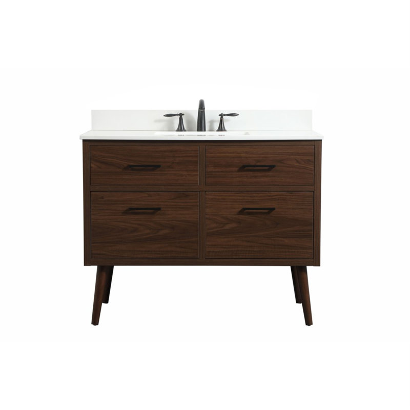 Ensemble de meuble-lavabo simple 42 po Steinfeldt, Noyer