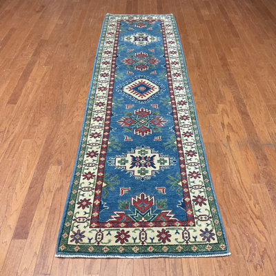  Handmade Kazak Wool Runner