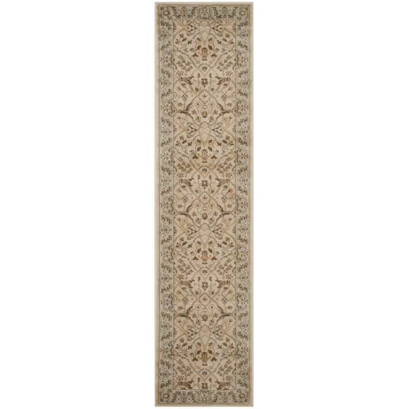 Tapis ivoire / gris Lavelle, Tapis de couloir 2 pi x 8 pi