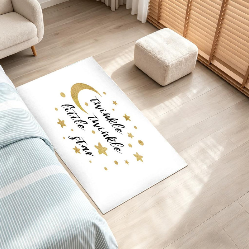 Tapis d'intérieur lavable à la machine Gold Little Star