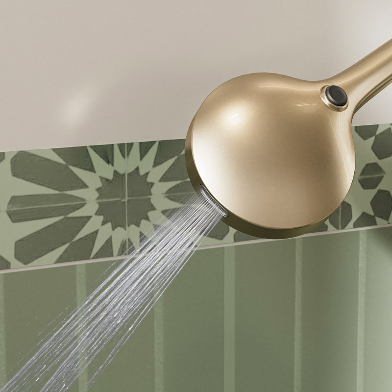Bathroom Faucet Set With Round Handheld Shower, Matte Black