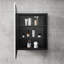 Armoire à pharmacie 24 po x 30 po à fixation murale ou encastrée en métal argenté avec miroir