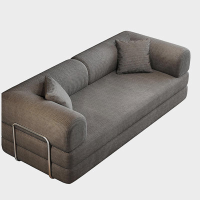 Canapé à compression de 78,8 po, canapé-lit convertible au sol avec accoudoirs de soutien pour dossier, canapé-lit futon confortable, causeuse modulaire Boneless