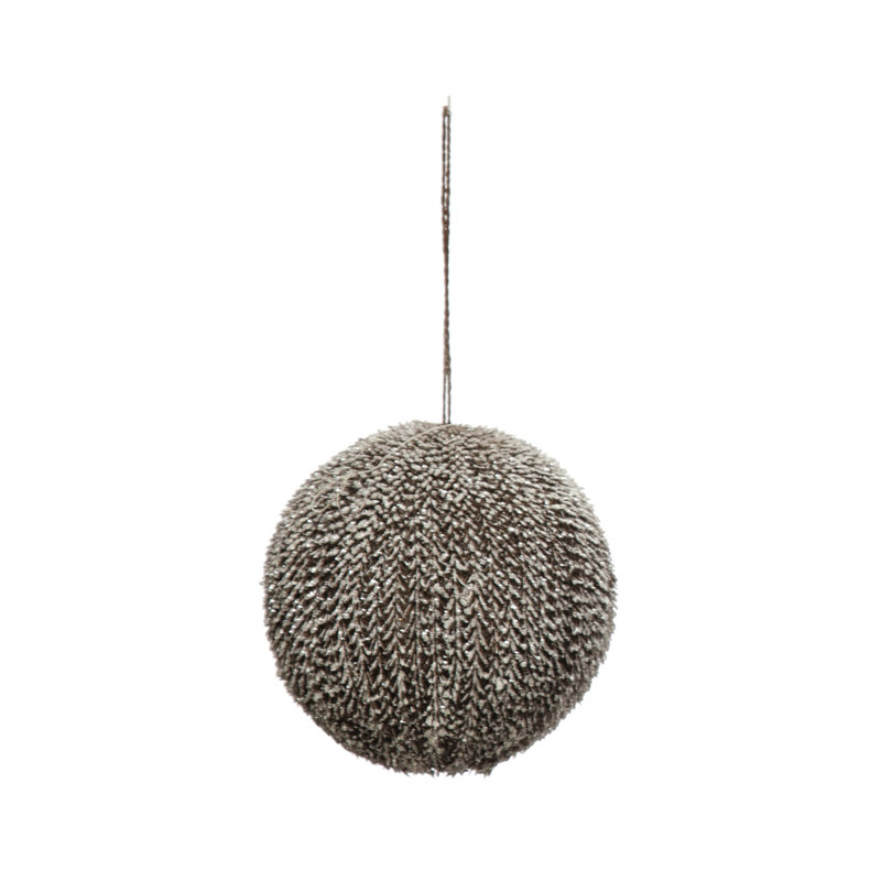 Ball Ornament, 6.25" H x 6.25" W x 6.25" D