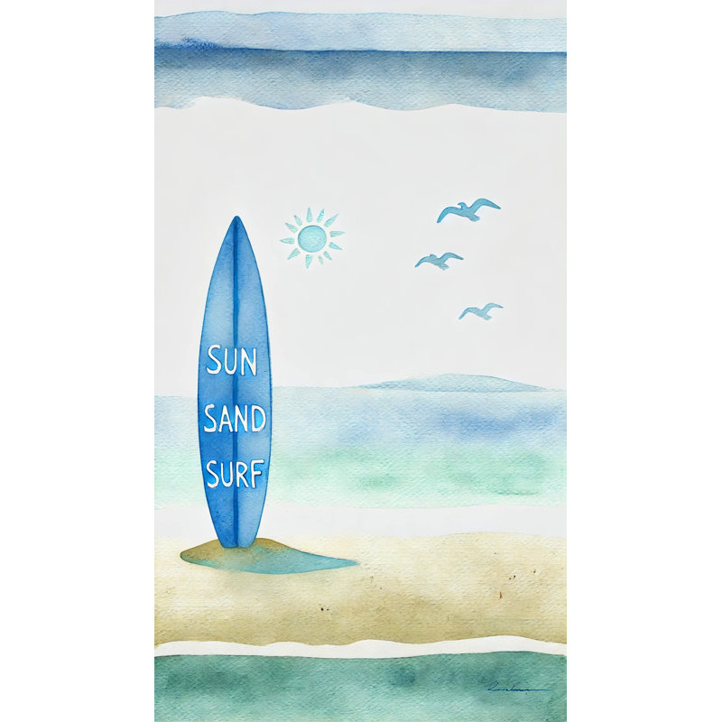 Impression sur toile Minimalist Beach, H 35 po x l 20 po