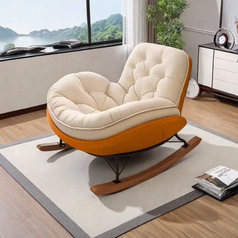 Chaise berçante légère de luxe pingouin, Orange
