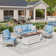 5-Person Patio Conversation Sets With Fire Pit Table