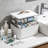 JOYBOS  4-Tier Medicine Box with Leather Handle, Home Medicine Organizer for Storage and Gifting-1370607631