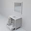 Meuble-lavabo décalé à droite l 36 po x P 22 po et miroir 34 po.-66637658-112956987