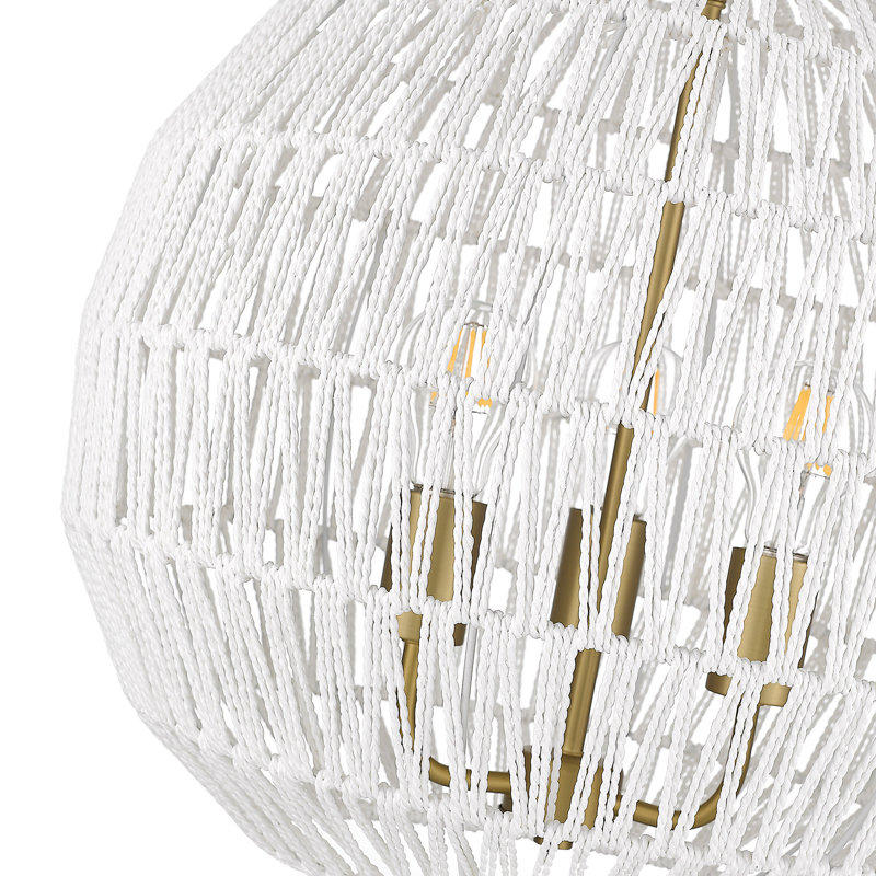 Luminaire suspendu sphérique à 3 lumières Merritt, Bronze champagne brossé