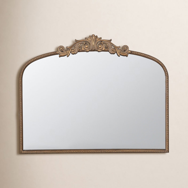 40" x 31" Classic Design  Arch Mirror and Baroque Inspired Frame for Living Room, 31" x 40", Gold