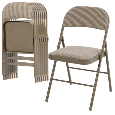 Chaise pliante rembourrée en tissu, ensemble de chaises pliantes rembourrées empilables