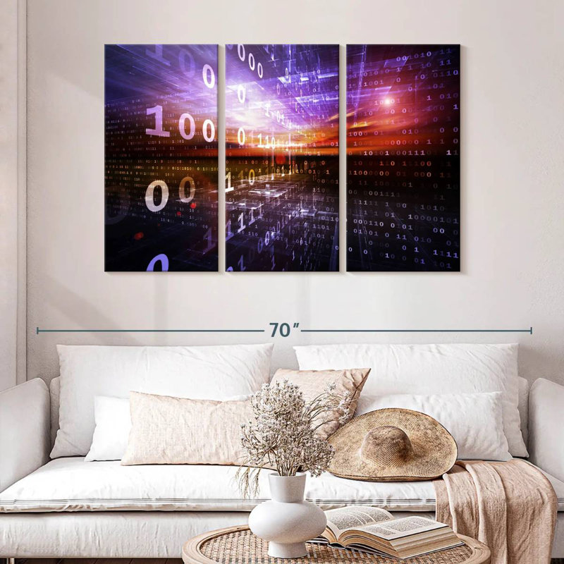 Keiri Digital Numbers, 28" H x 45" W