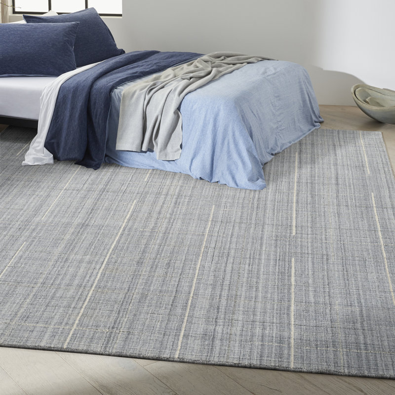 Calvin Klein CK041 Architectura 8'6" x 11'6" Denim Farmhouse Indoor Rug, Denim , Rectangle 8'6" x 11'6"
