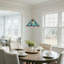 Luminaire suspendu de style Tiffany, abat-jour en vitrail de 24 po, finition laiton pour la salle à manger / salon