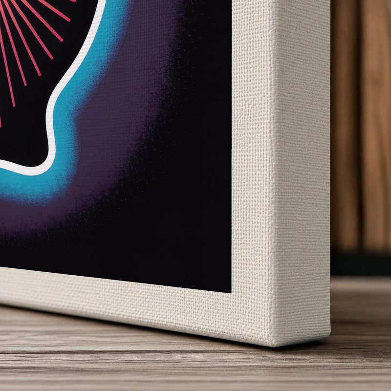 Glowing Hand in Light Modern - Wrapped Canvas, 30x20 - 76.2 x 50.8 cm, Cream Border
