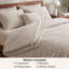 Ensemble d'édredon 2-en-1 avec couverture moelleuse amovible Bedure King - ensemble de literie toutes saisons de conception SnapTech beige (ensemble de 6)-120798836-120798832