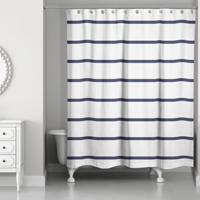 Rideau de douche simple à rayures Jonah