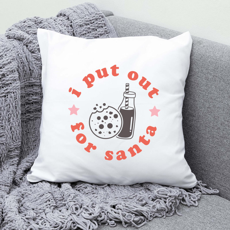 ChristmasCuteQuotes-16 Reversible Throw Pillow, 18" x 18"