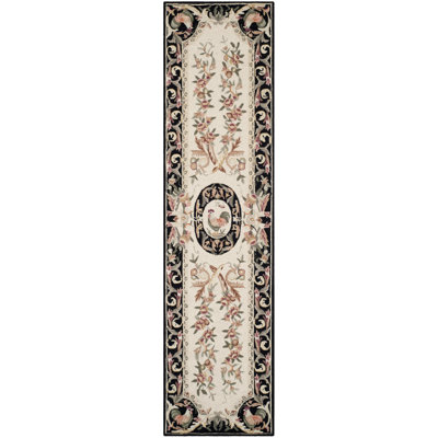 Kinchen Hand Hooked Wool Floral Rug