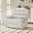 42" Wide Modern Soft Power Swivel Rocking Recliner with Heat Massage, USB & Type-C Charging-1430907355
