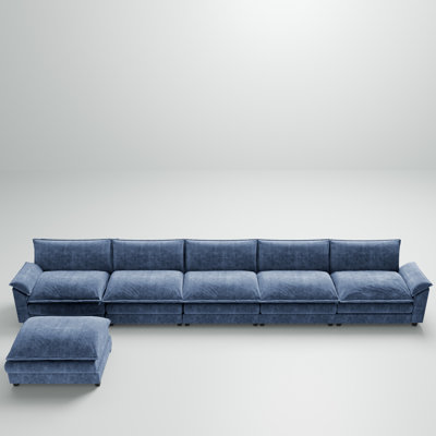 Wynter 6-Piece 189.7" Upholstered Chenille L-Shape Sectional by Ebern Designs