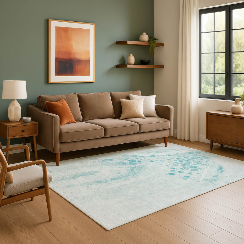 Premium Machine Washable Ralston AMF1935 Abstract Rug, Rectangle 2'6" x 3'10"