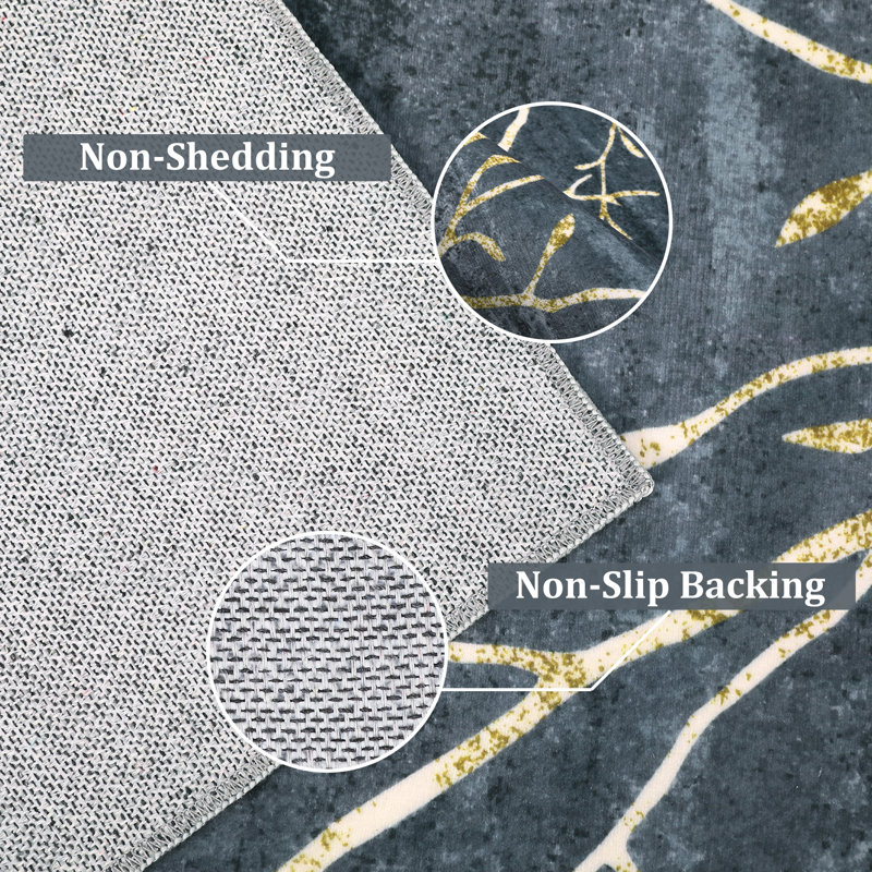 Tapis beige / gris en polyester tissé à la machine Osvalda, Rectangle 9 pi x 12 pi