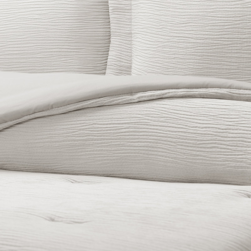 Cloud Gauze Textured Comforter Set, King / Cal-King Comforter + 2 Shams, Dune