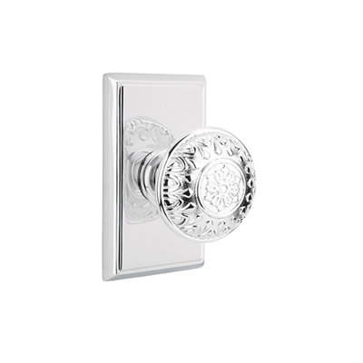 Ensemble de boutons de passage Emtek avec rosette rectangulaire et bouton Lancaster