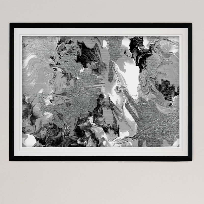 " Rich Marble ", Black, 30" H x 40" W x 1.5" D